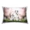 Puppies with Spring Florals Design by Natalie Grosse Outdoor Printed Pillow